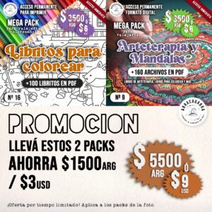 PROMO N7 - LIBRITOS PARA COLOREAR +ARTETERAPIA Y MANDALAS